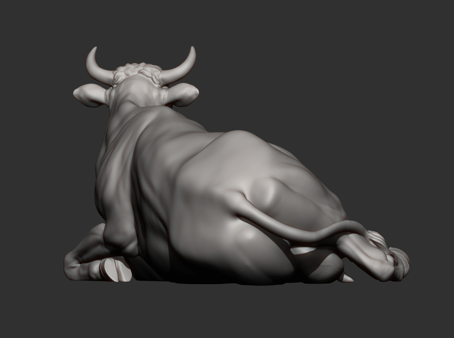 Cow lies 3D print model 3D print model_12