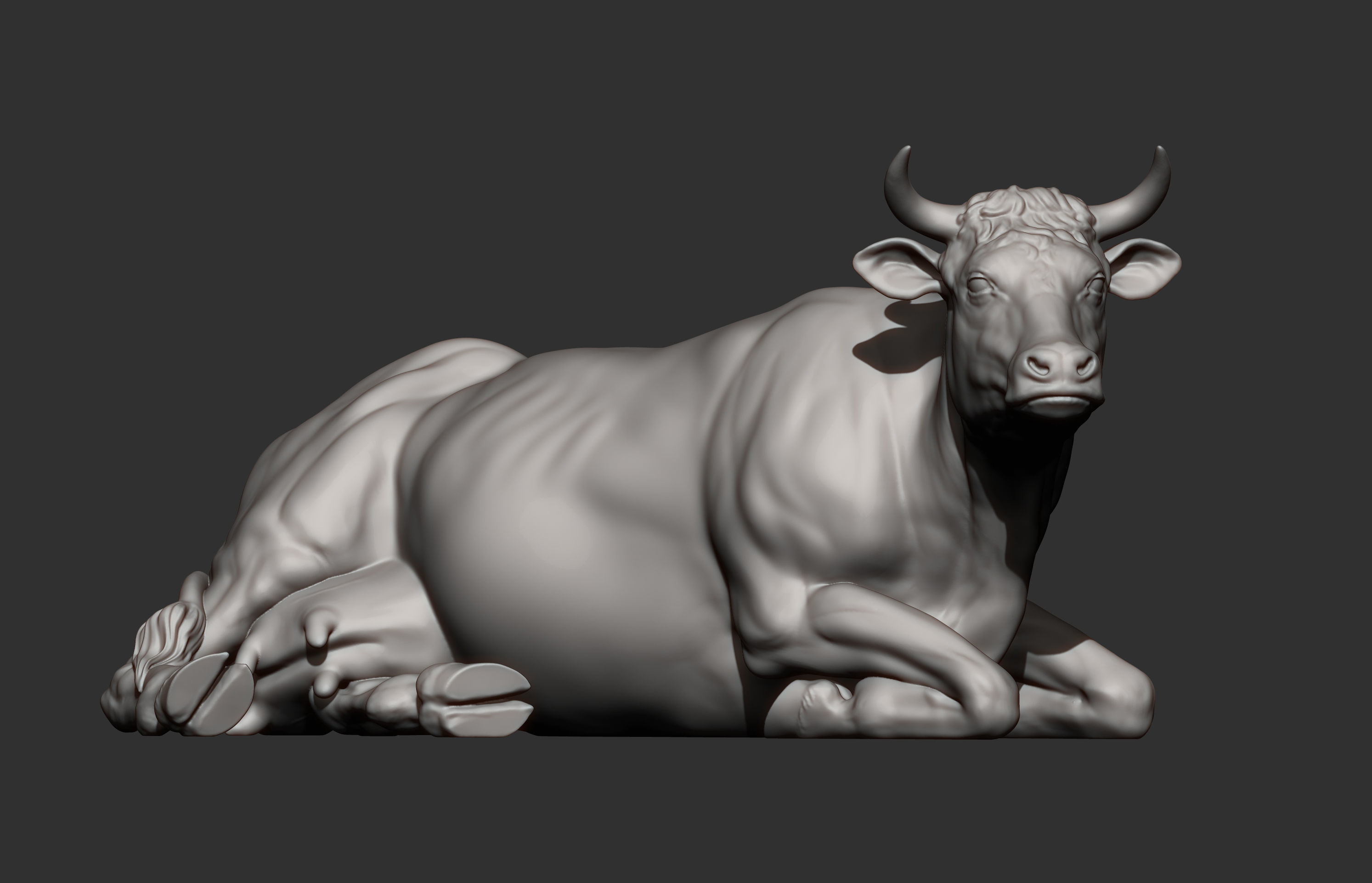 Cow lies 3D print model 3D print model_8