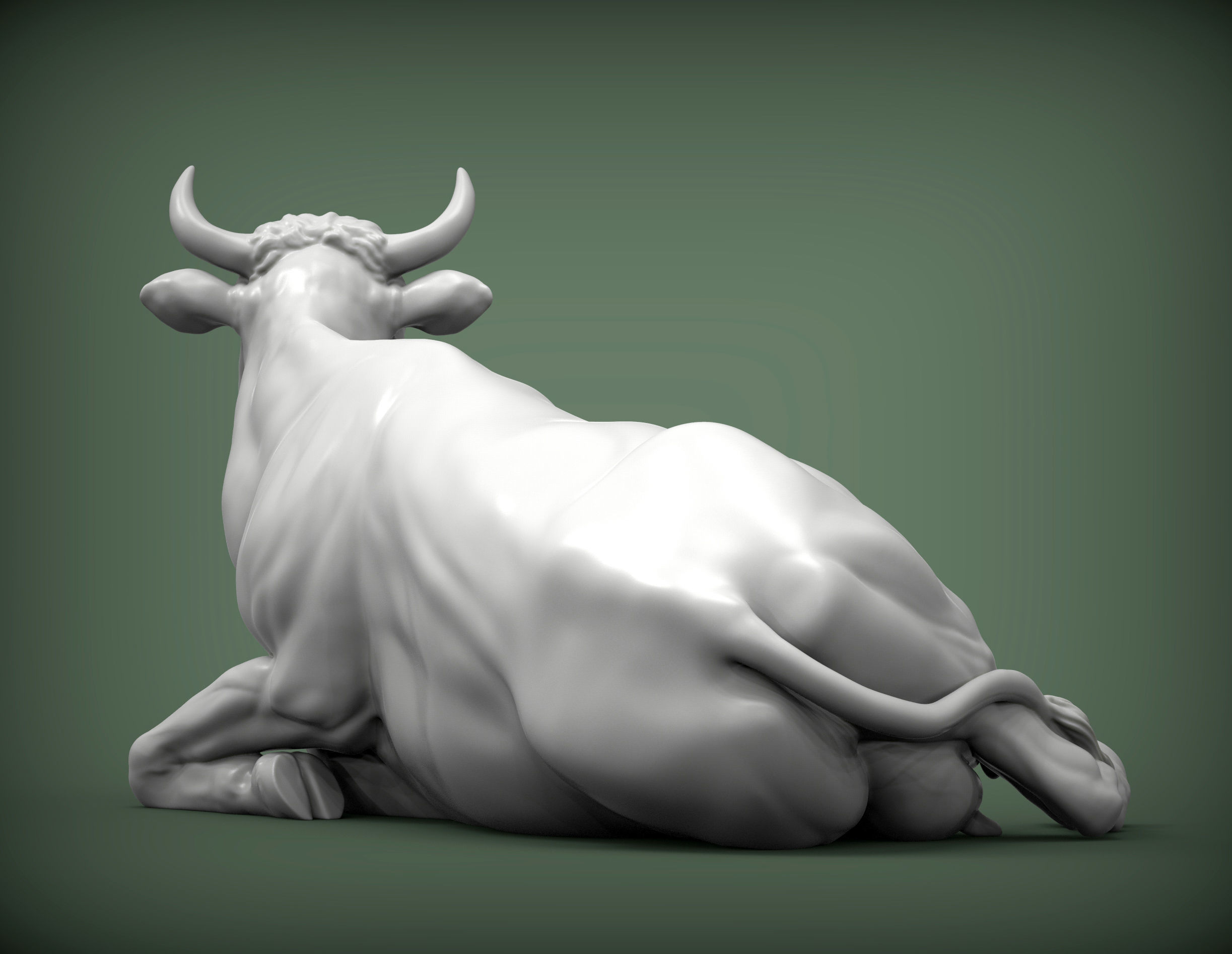 Cow lies 3D print model 3D print model_5