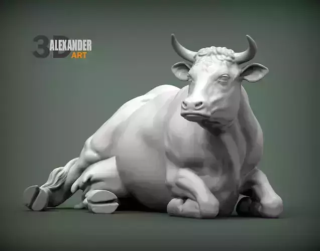  Cow lies 3D print model 3D print model
