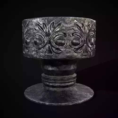 Short Medieval Goblet Low-poly 3D model