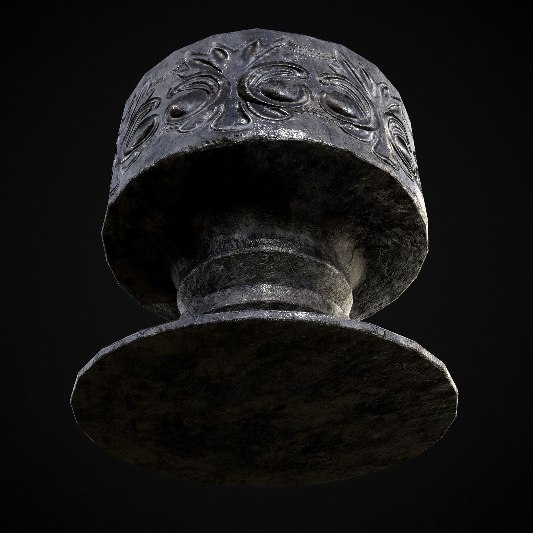 Short Medieval Goblet Low-poly 3D model_19