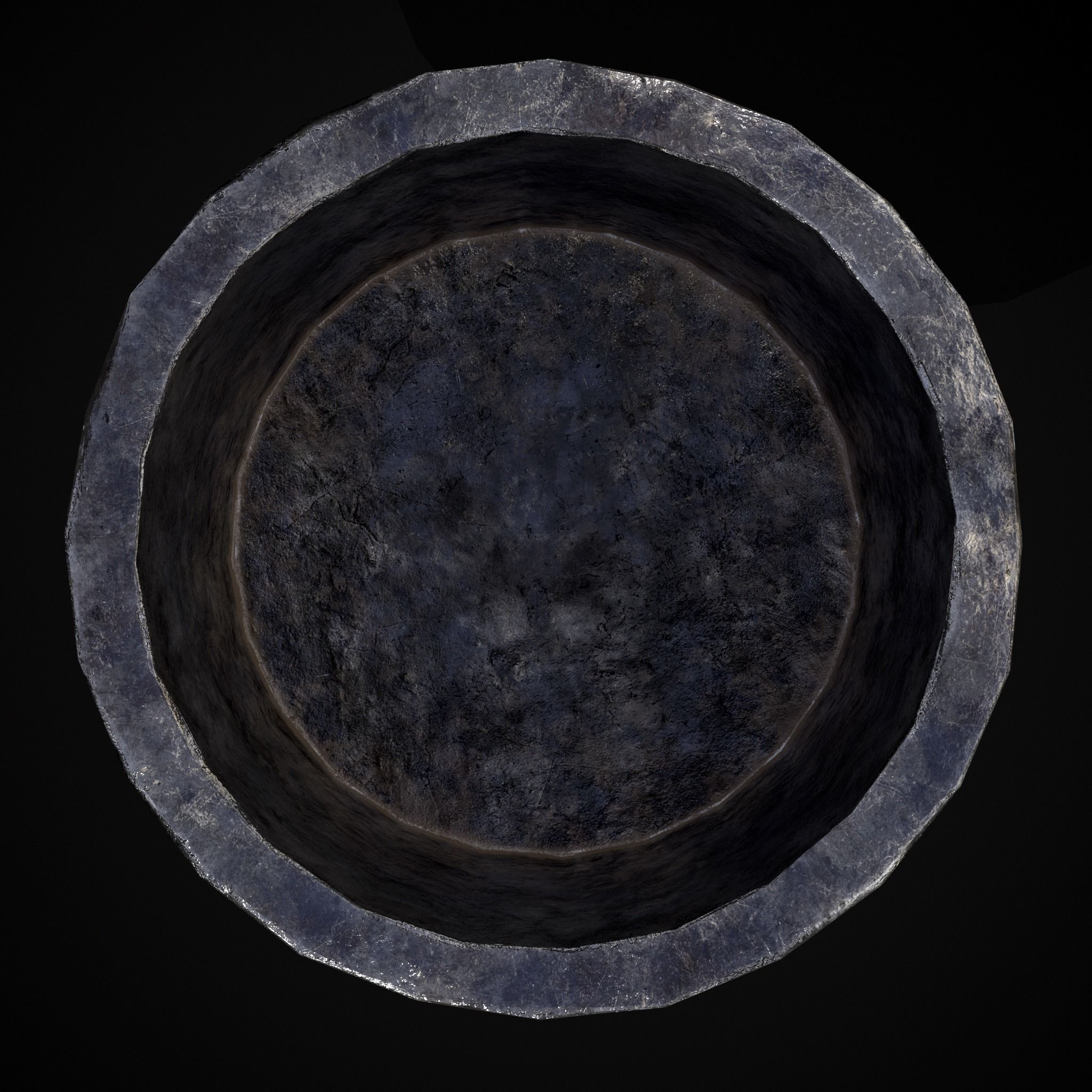 Short Medieval Goblet Low-poly 3D model_5