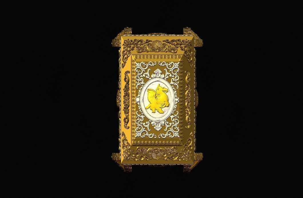 Ornamental deluxe gift storage box 3D print model_3
