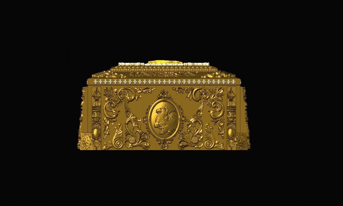 Ornamental deluxe gift storage box 3D print model_7