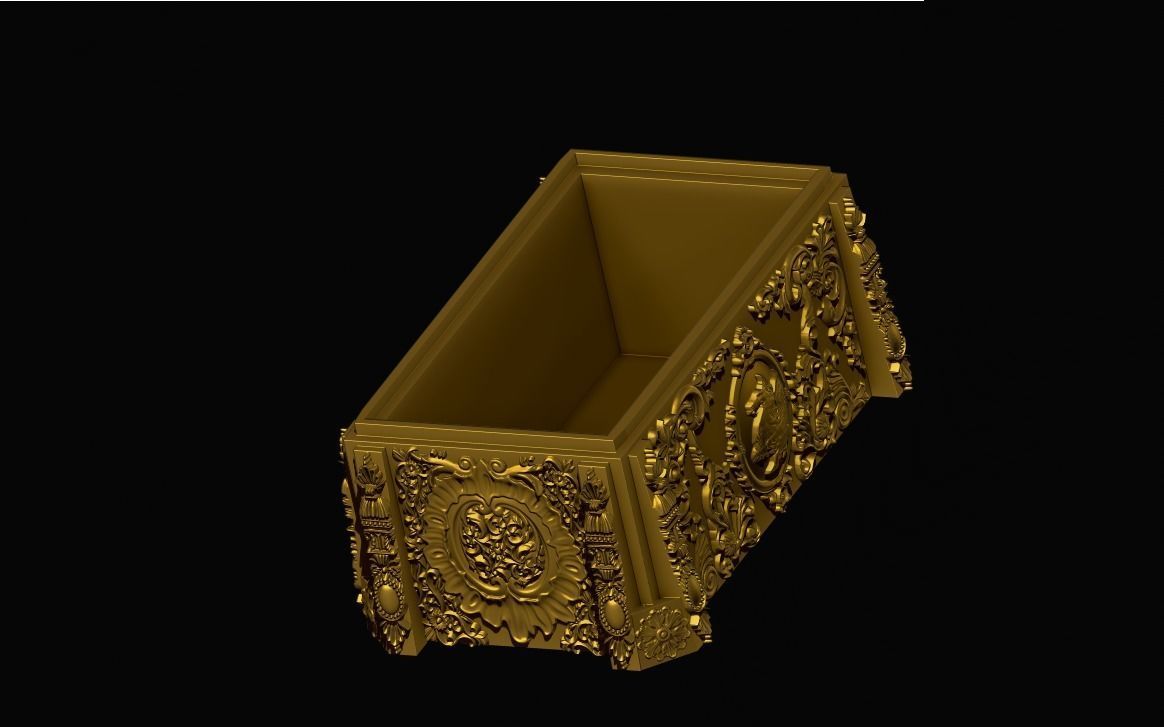 Ornamental deluxe gift storage box 3D print model_6