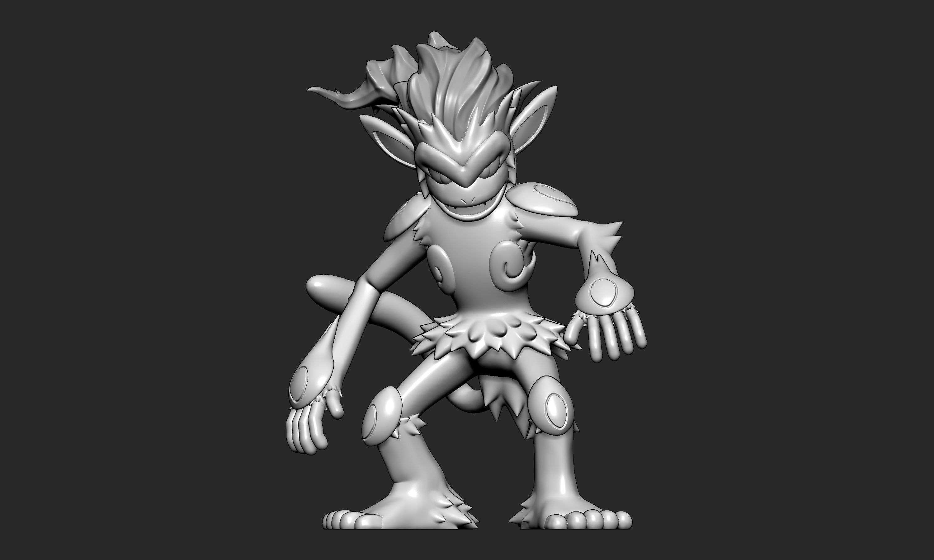 Pokemon - Infernape with 2 poses 3D print model_3