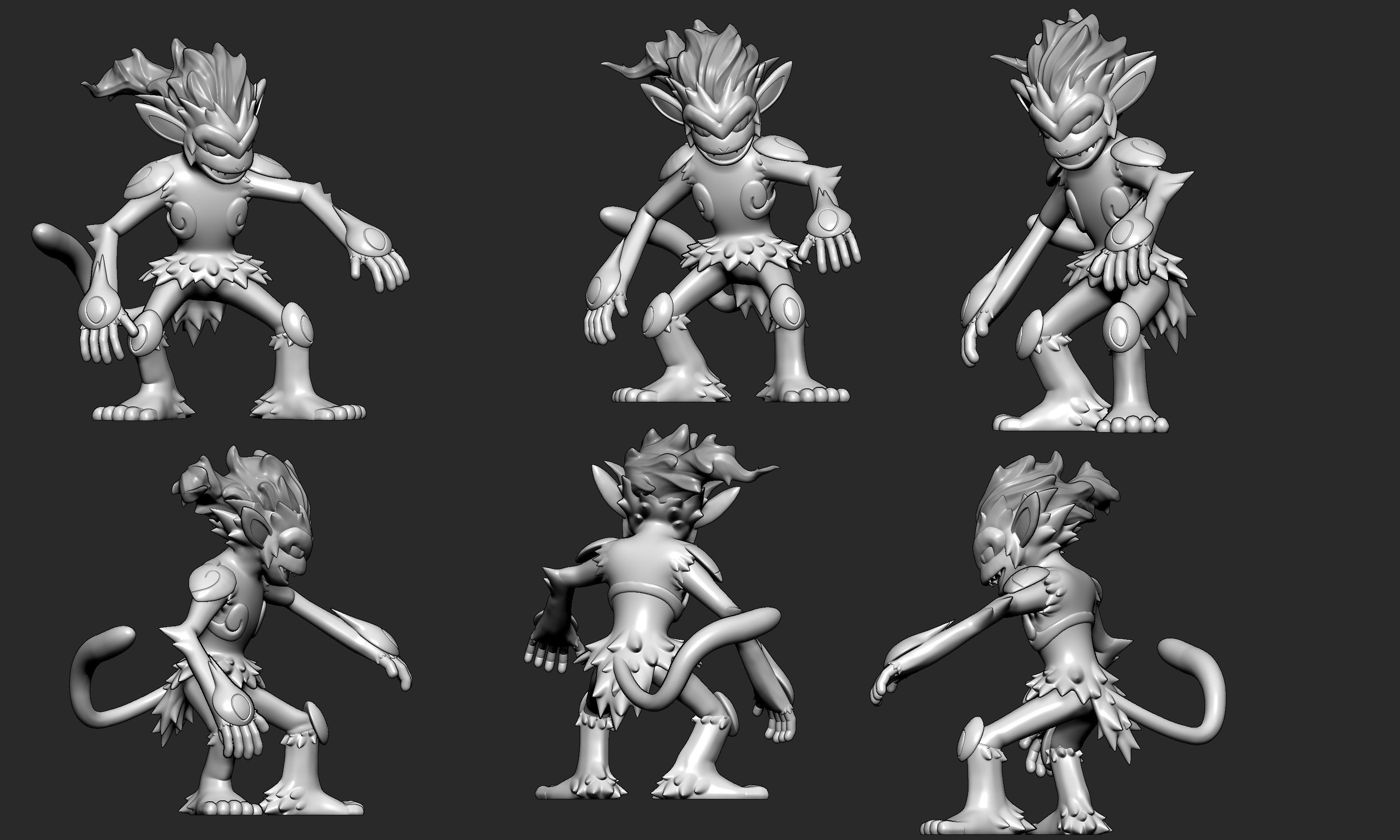 Pokemon - Infernape with 2 poses 3D print model_4