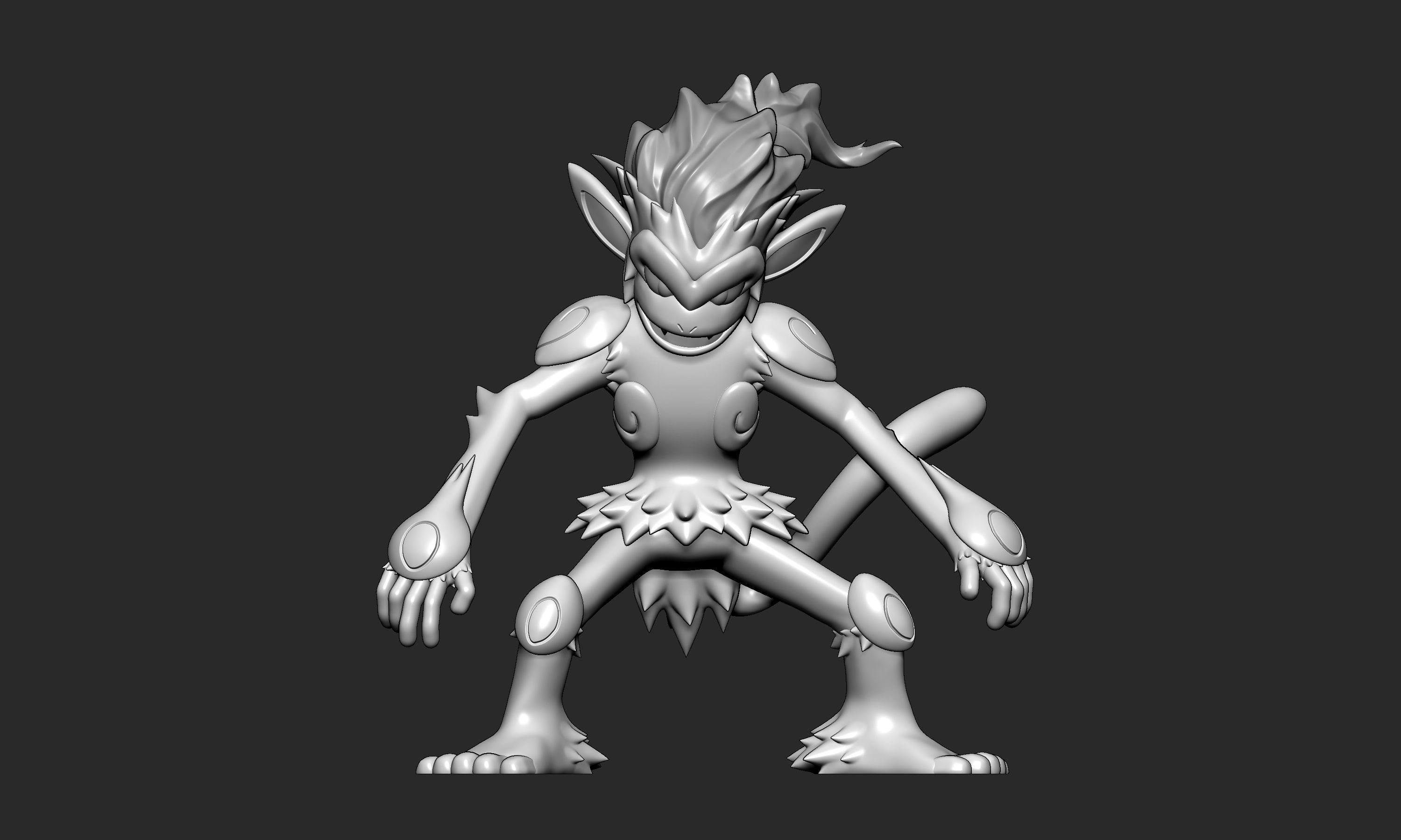 Pokemon - Infernape with 2 poses 3D print model_8