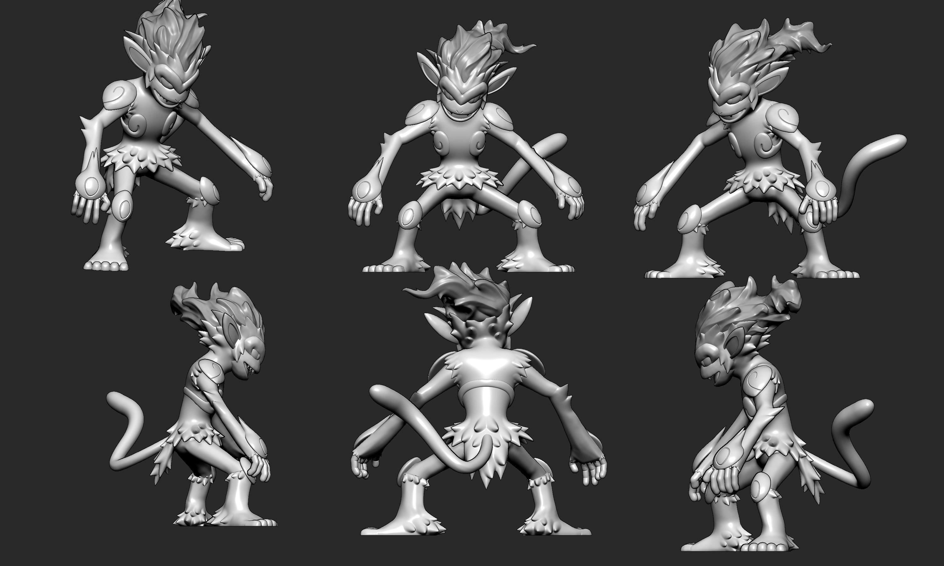 Pokemon - Infernape with 2 poses 3D print model_10