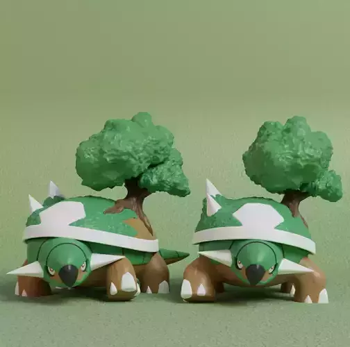 Pokemon - Torterra with 2 poses
