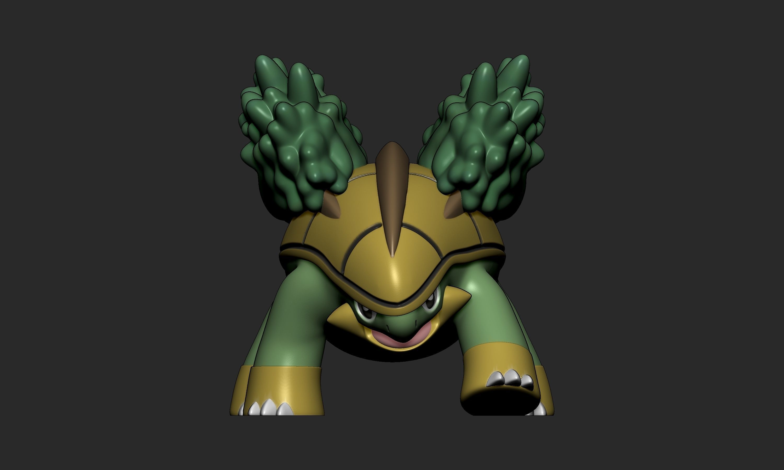 Pokemon - Turwig Grotle and Torterra with 2 poses 3D print model_6