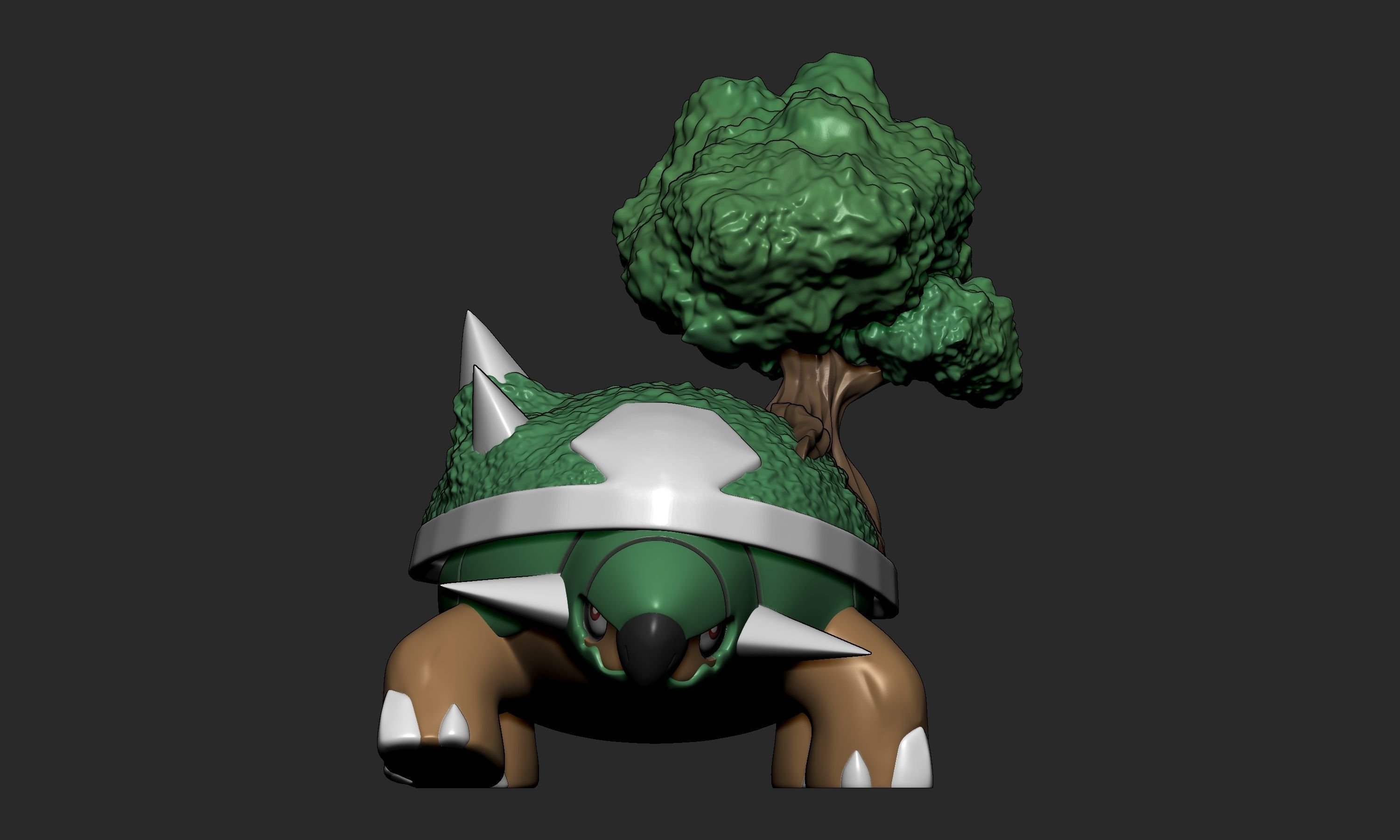Pokemon - Turwig Grotle and Torterra with 2 poses 3D print model_14