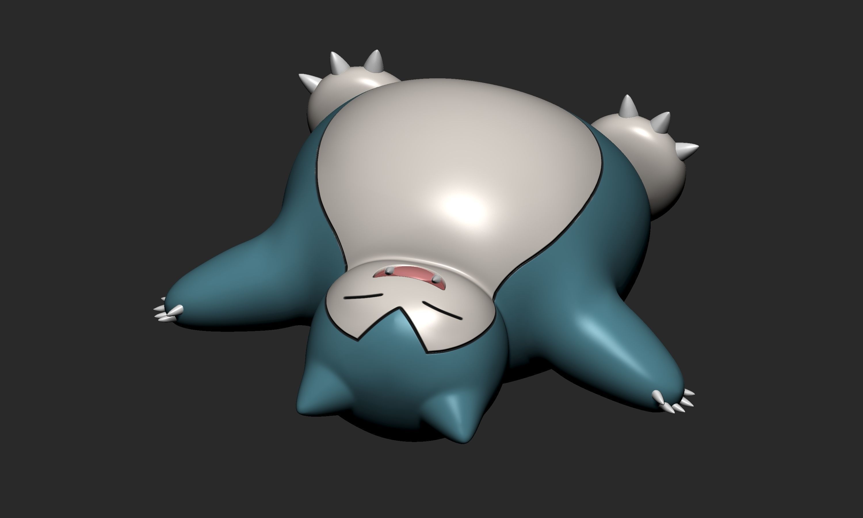 Pokemon - Sleeping Snorlax  3D print model_1
