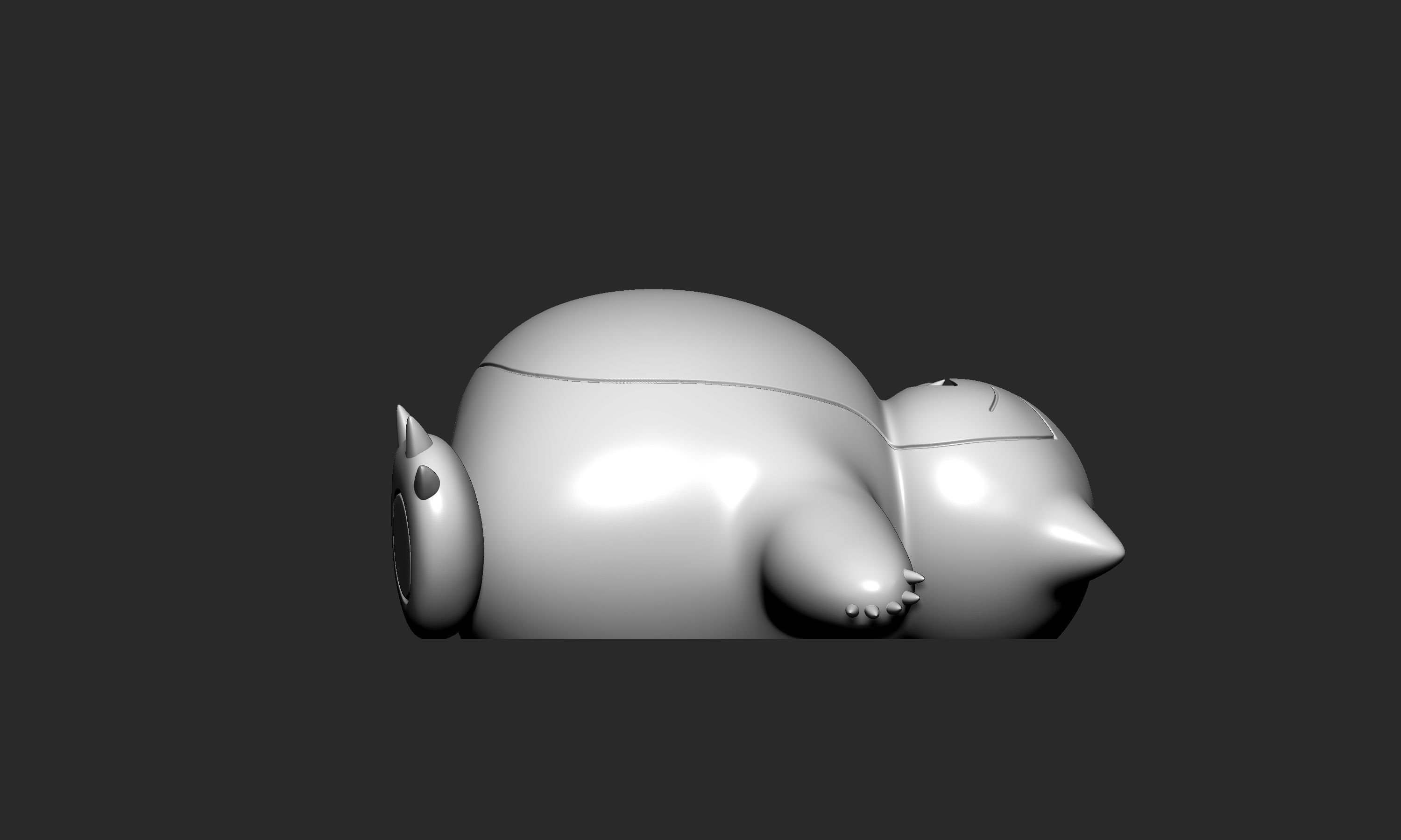 Pokemon - Sleeping Snorlax  3D print model_7