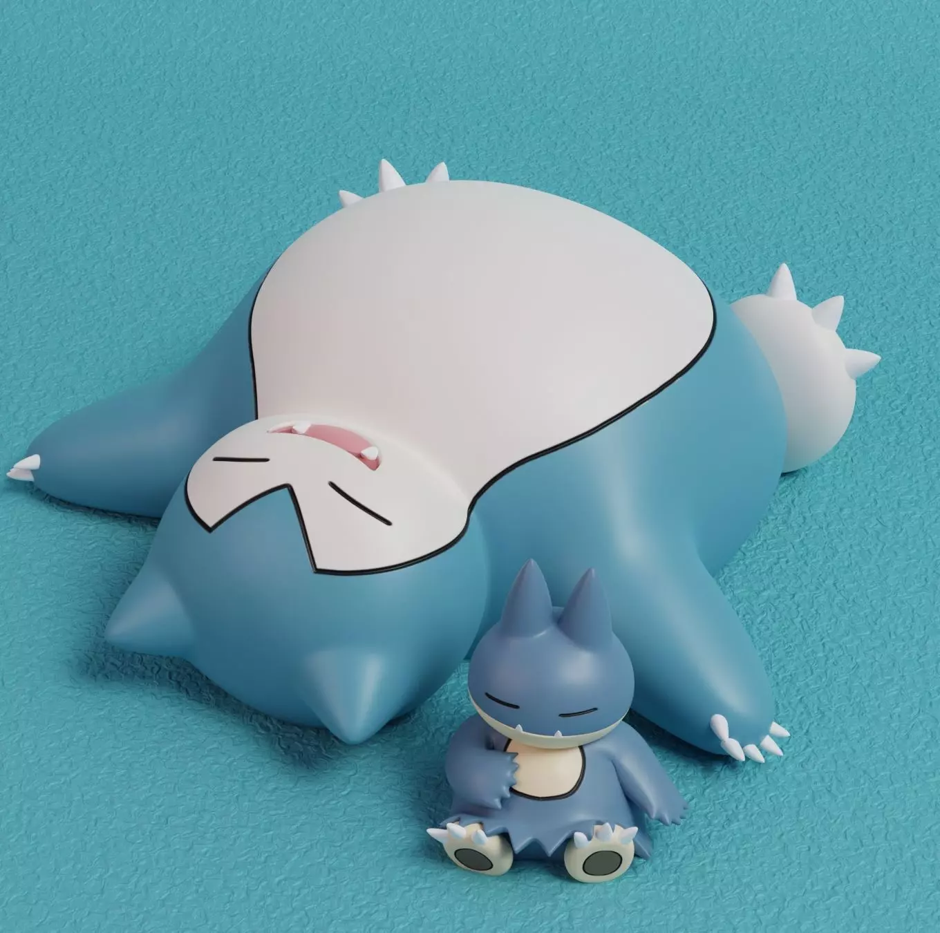 Pokemon - Sleeping Munchlax and Snorlax 3D print model_0