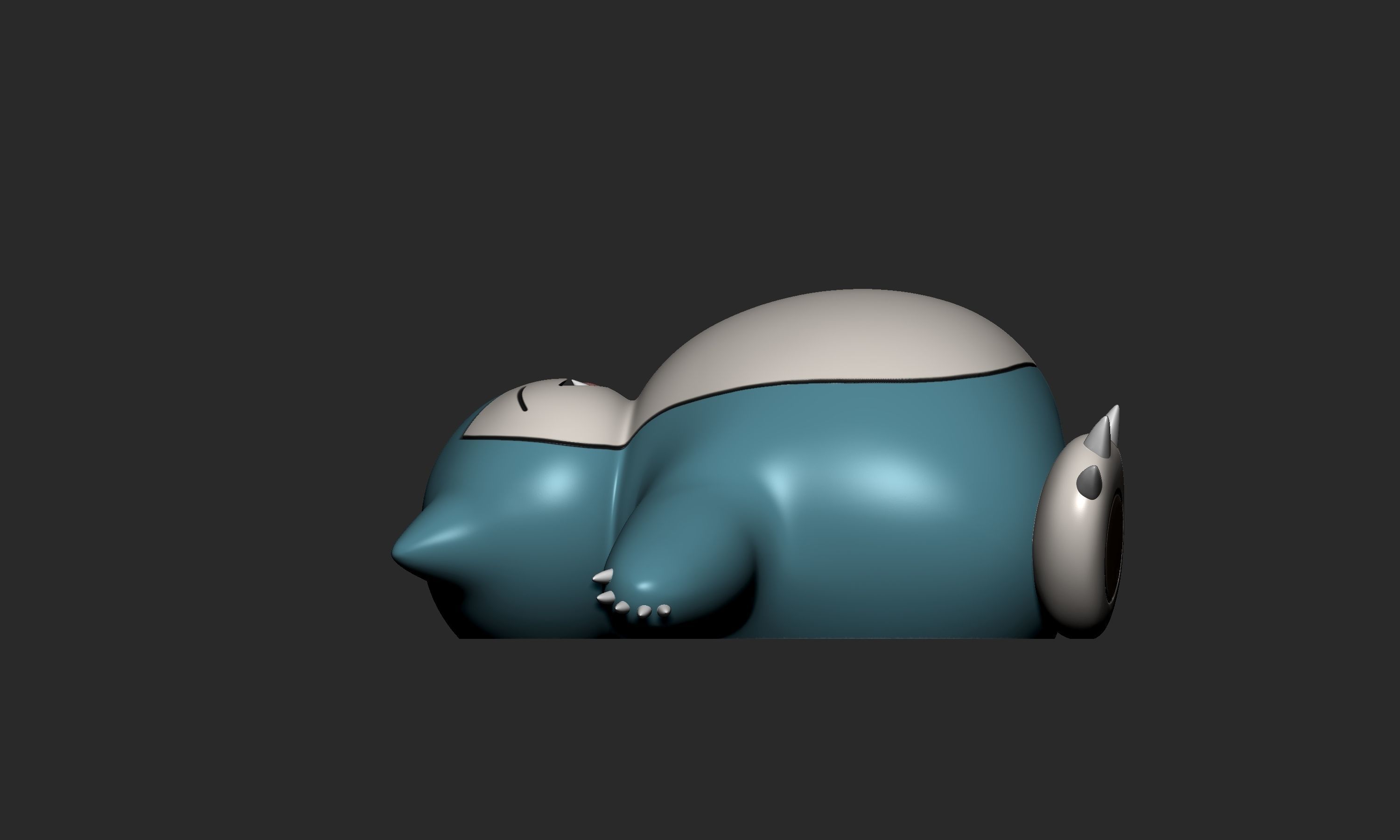 Pokemon - Sleeping Munchlax and Snorlax 3D print model_11