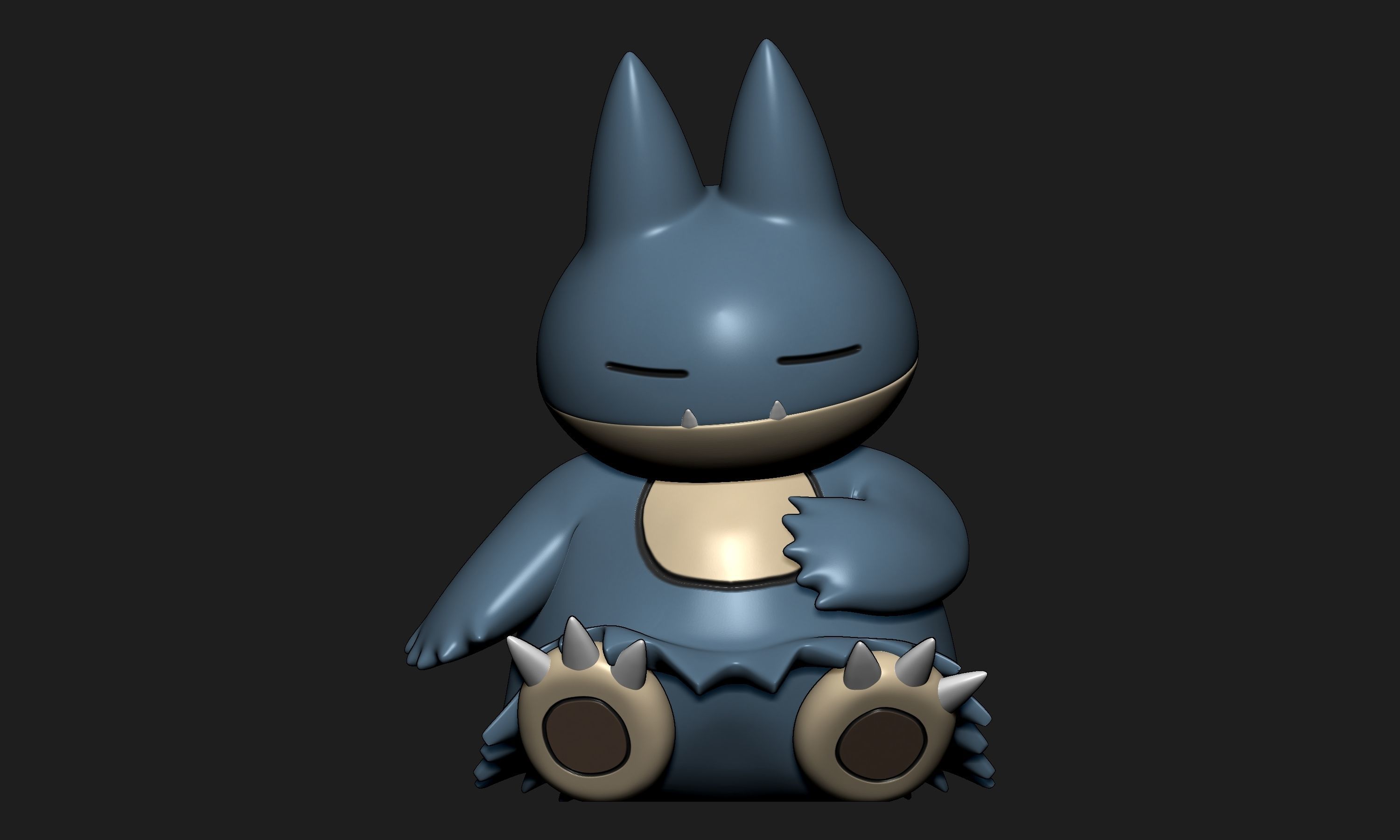 Pokemon - Sleeping Munchlax and Snorlax 3D print model_2