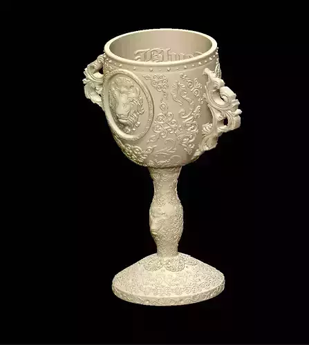 Lion Ornamental Deluxe Chalice Gryffindor 3D print model