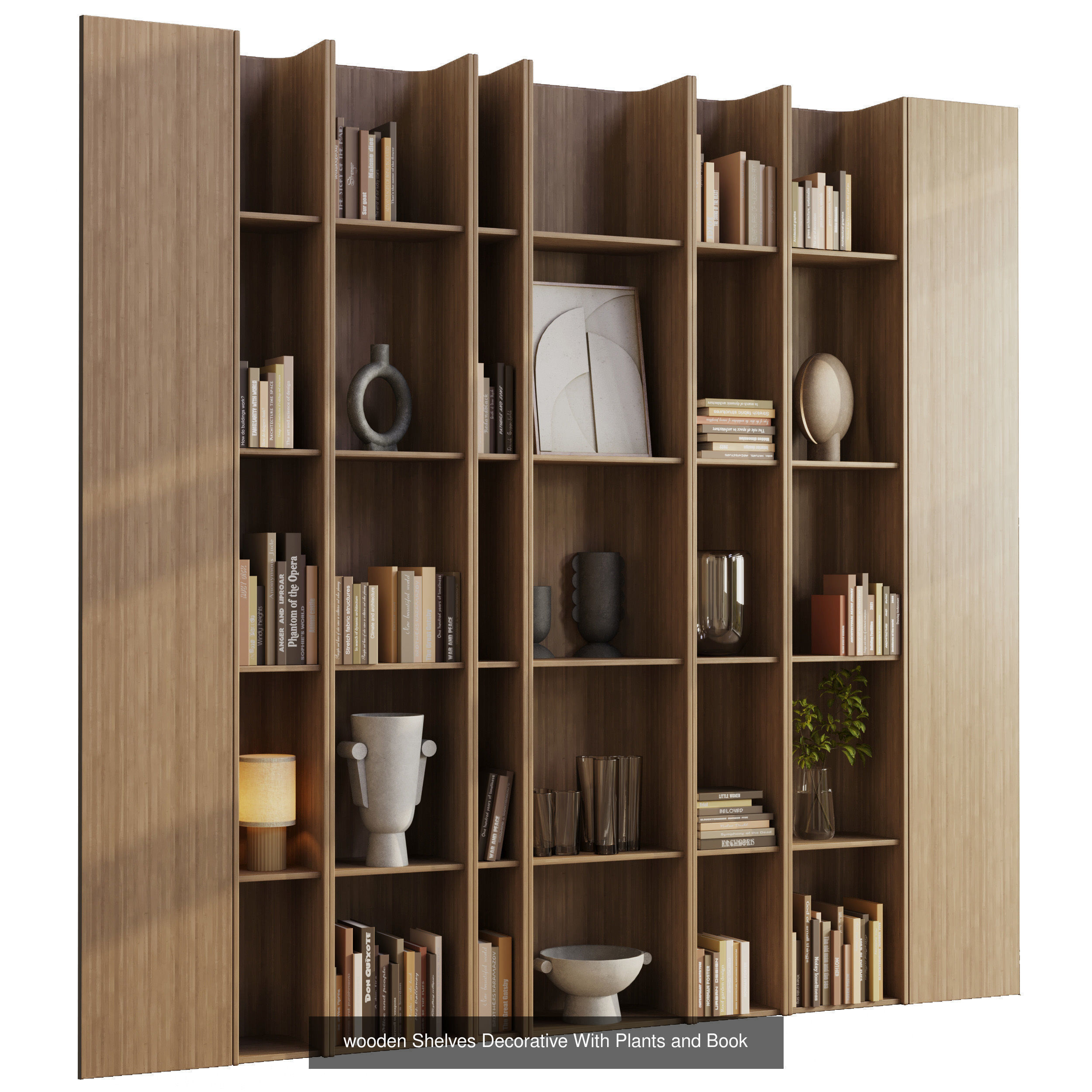 4 models for wall cabinets and decorative showcases 3D Model Collection_2