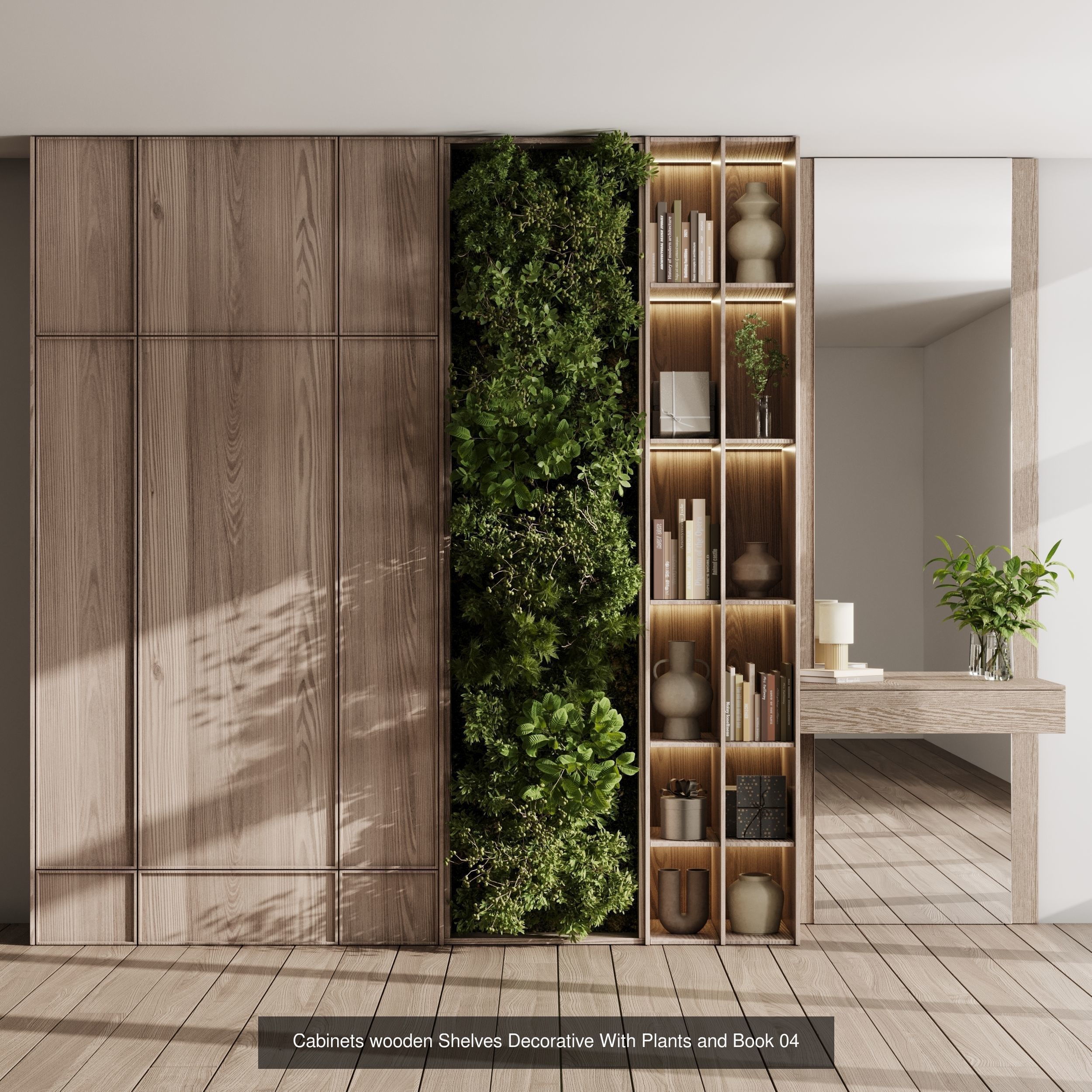 4 models for wall cabinets and decorative showcases 3D Model Collection_4