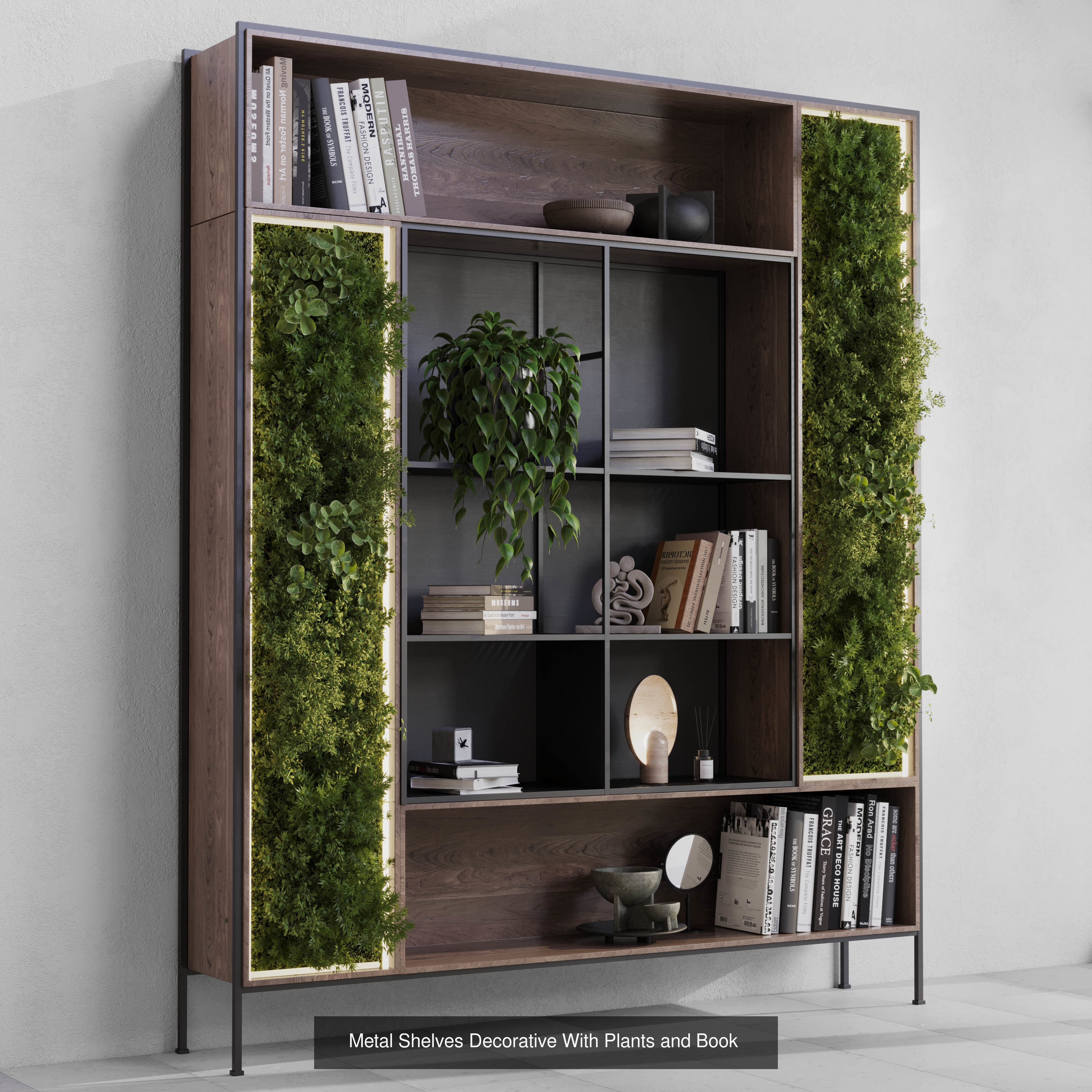 4 models for wall cabinets and decorative showcases 3D Model Collection_1