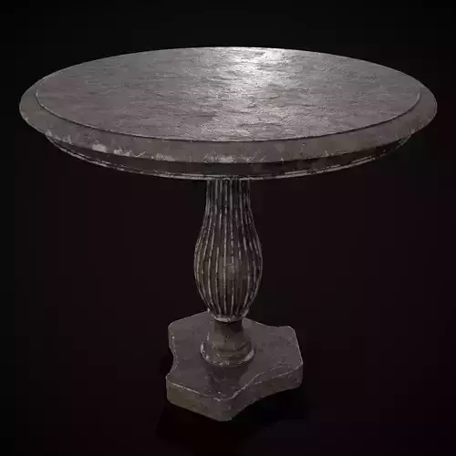 Round Garden Table Low-poly 3D model