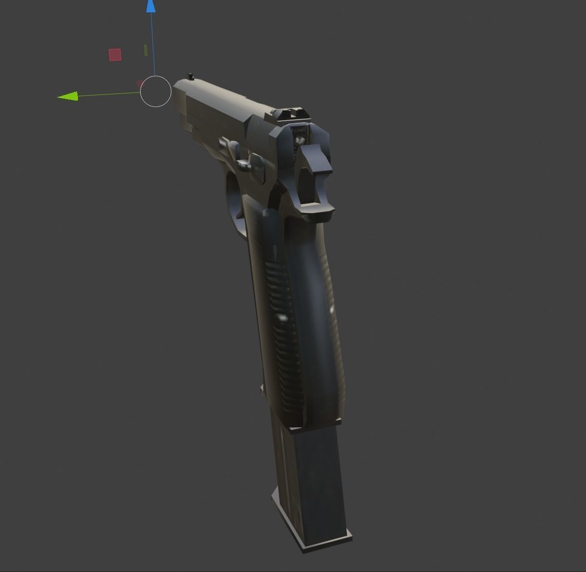 weapon cz 75 Low-poly 3D model_1