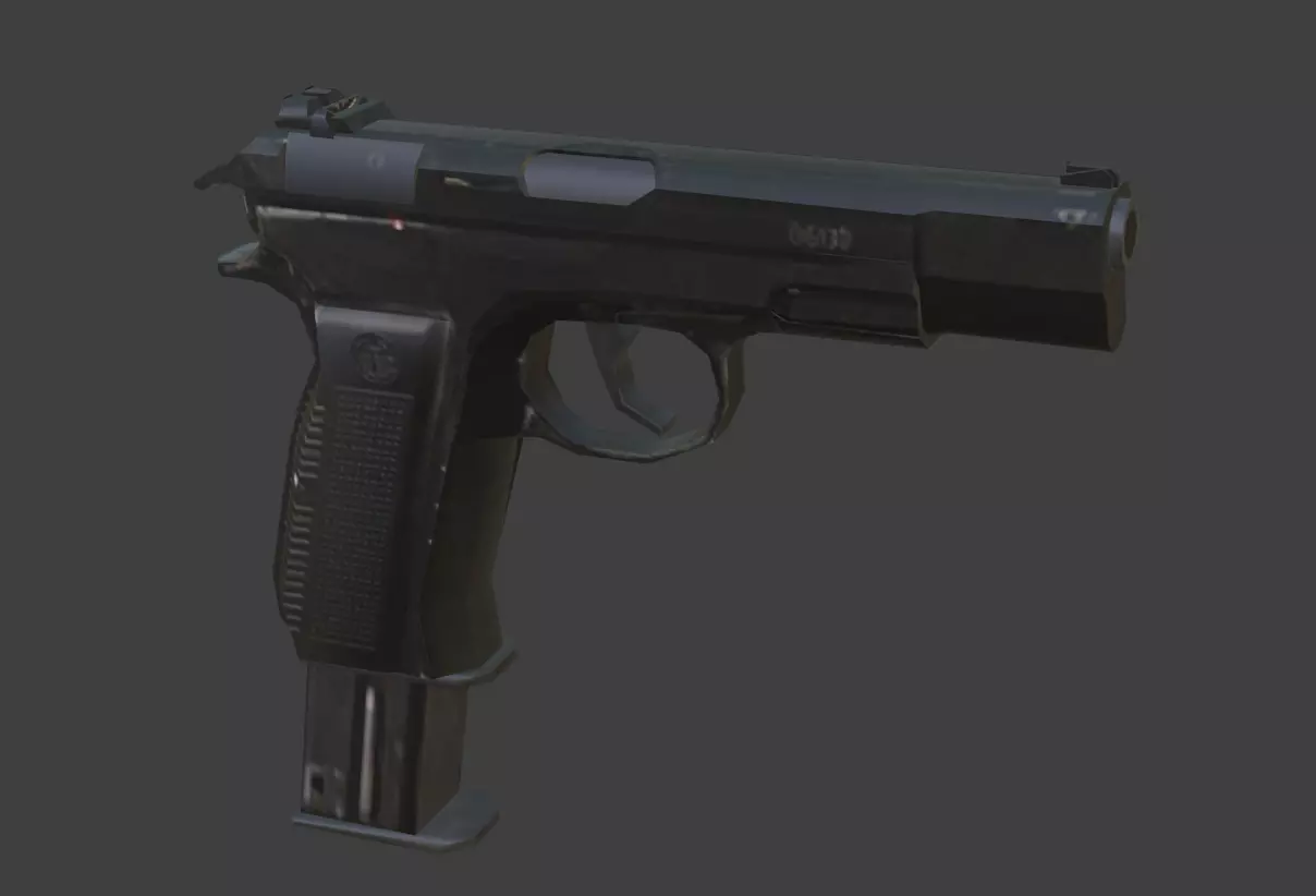 weapon cz 75 Low-poly 3D model_0
