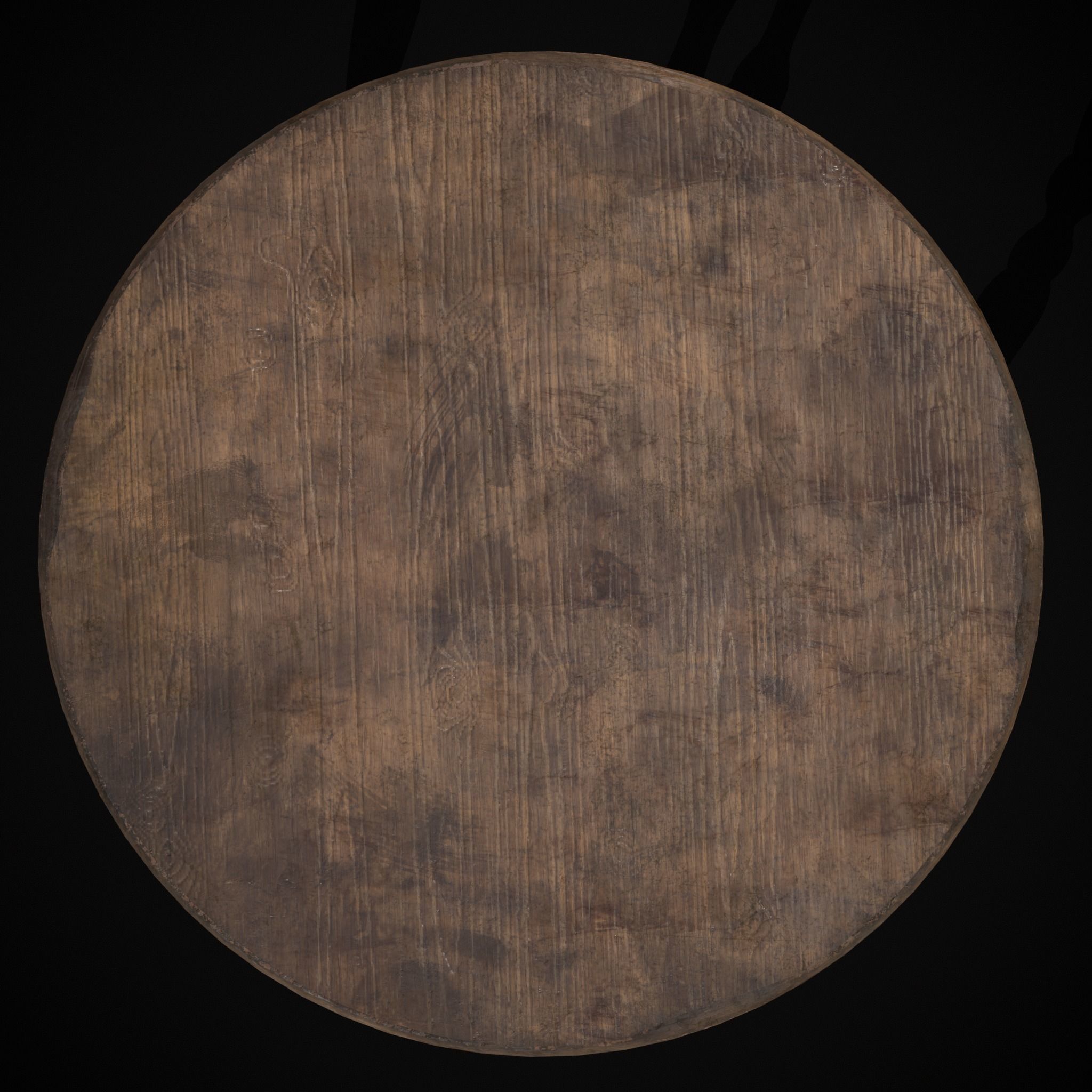 Elegant Round Side Table Low-poly 3D model_13