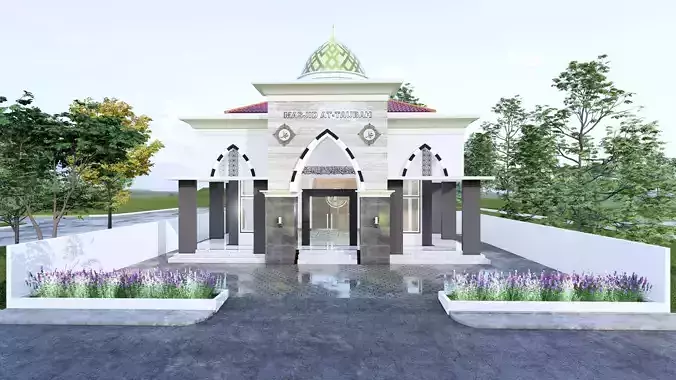 Mosque or Mushola or PrayerRoom or SmallMosque 3D Architecture 3D model