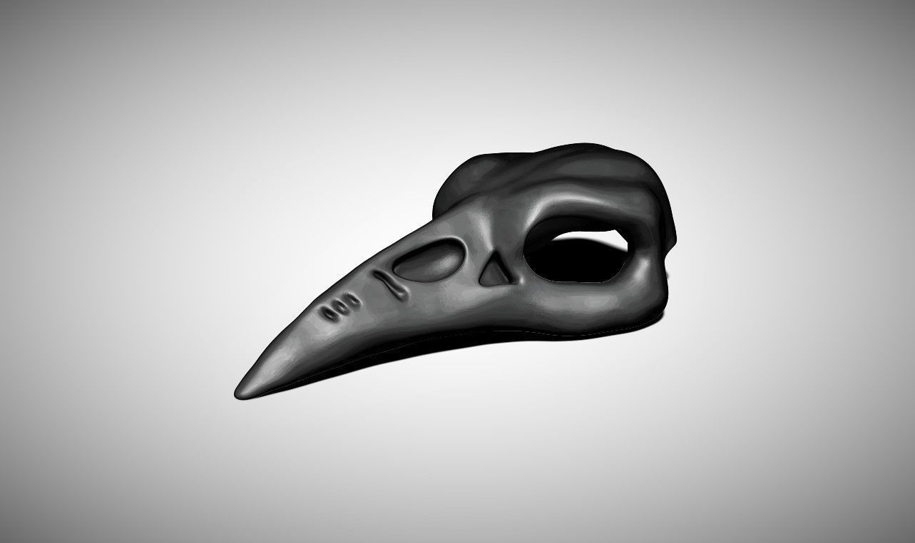 Crow skull pendant - Crow skull pendant - Pendant de Craneo 3D print model_3