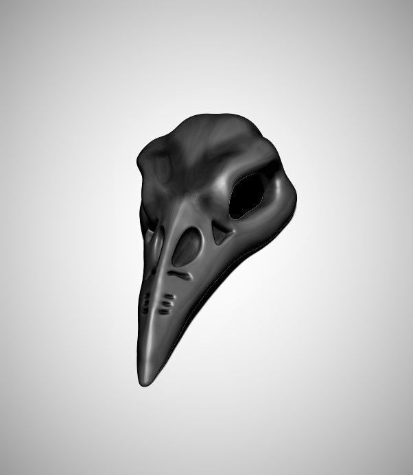 Crow skull pendant - Crow skull pendant - Pendant de Craneo 3D print model_1