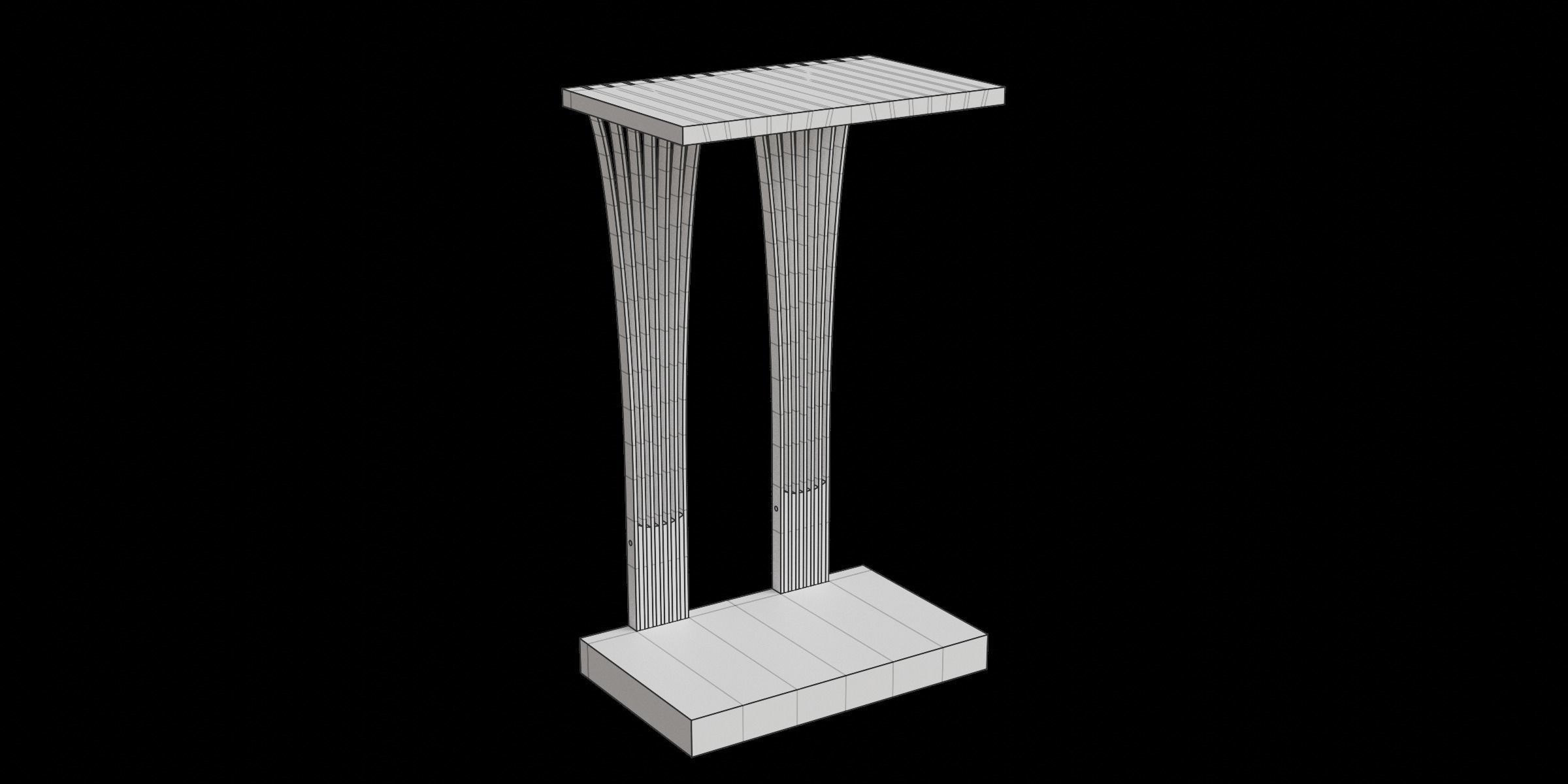 Fan C Table 3D model_2