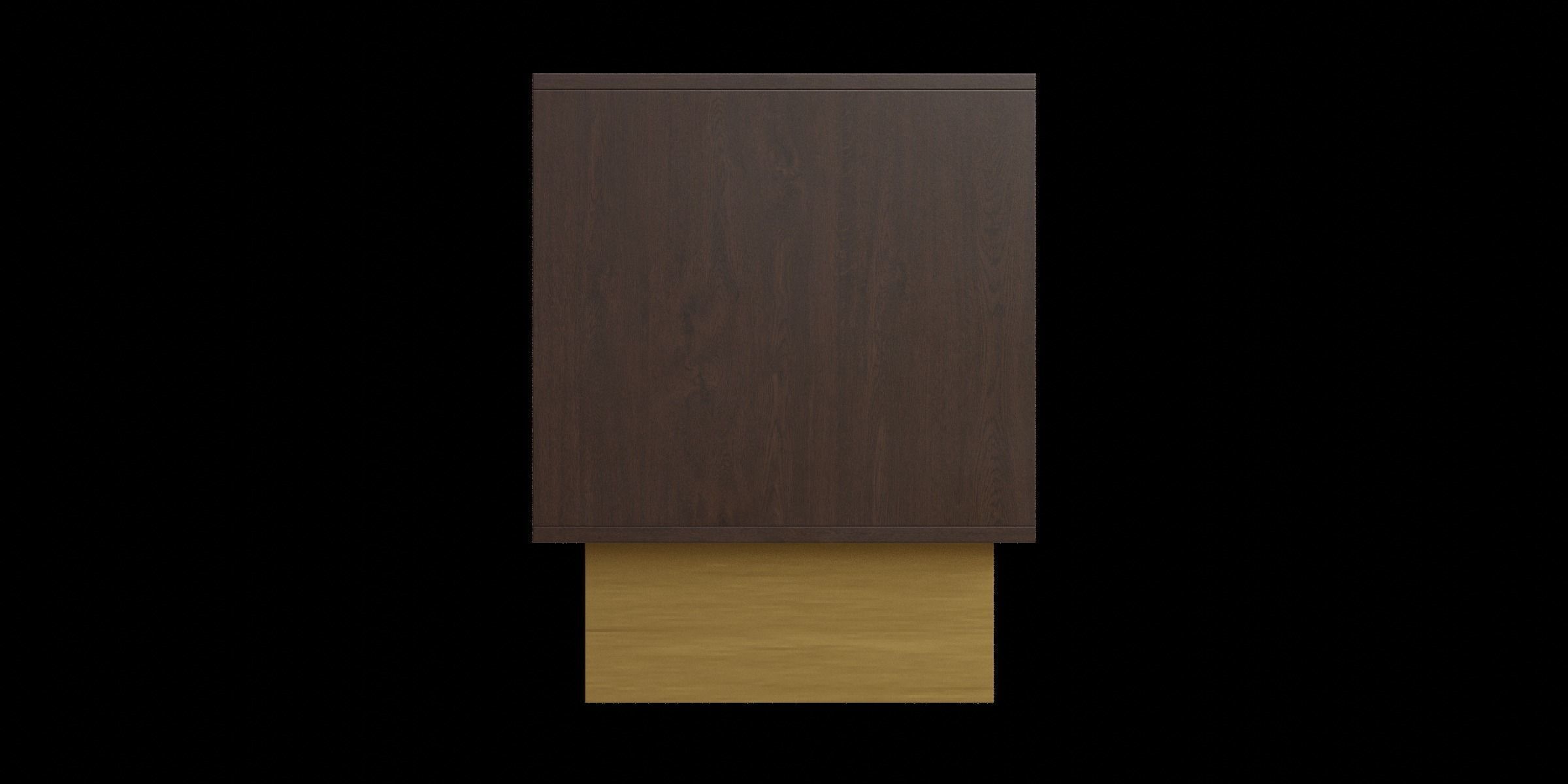Mango Wood Bedside Table Low-poly 3D model_7