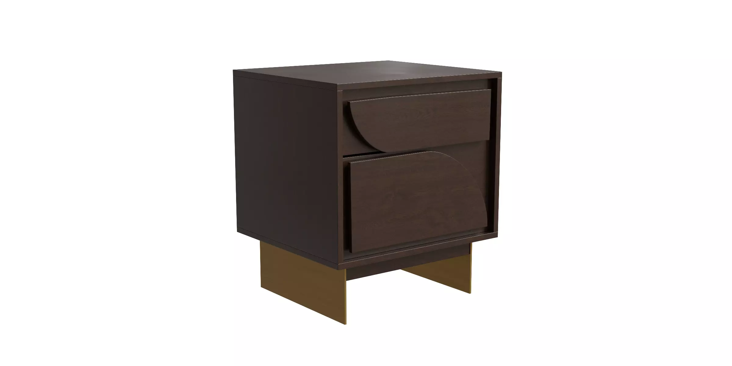 Mango Wood Bedside Table Low-poly 3D model_0