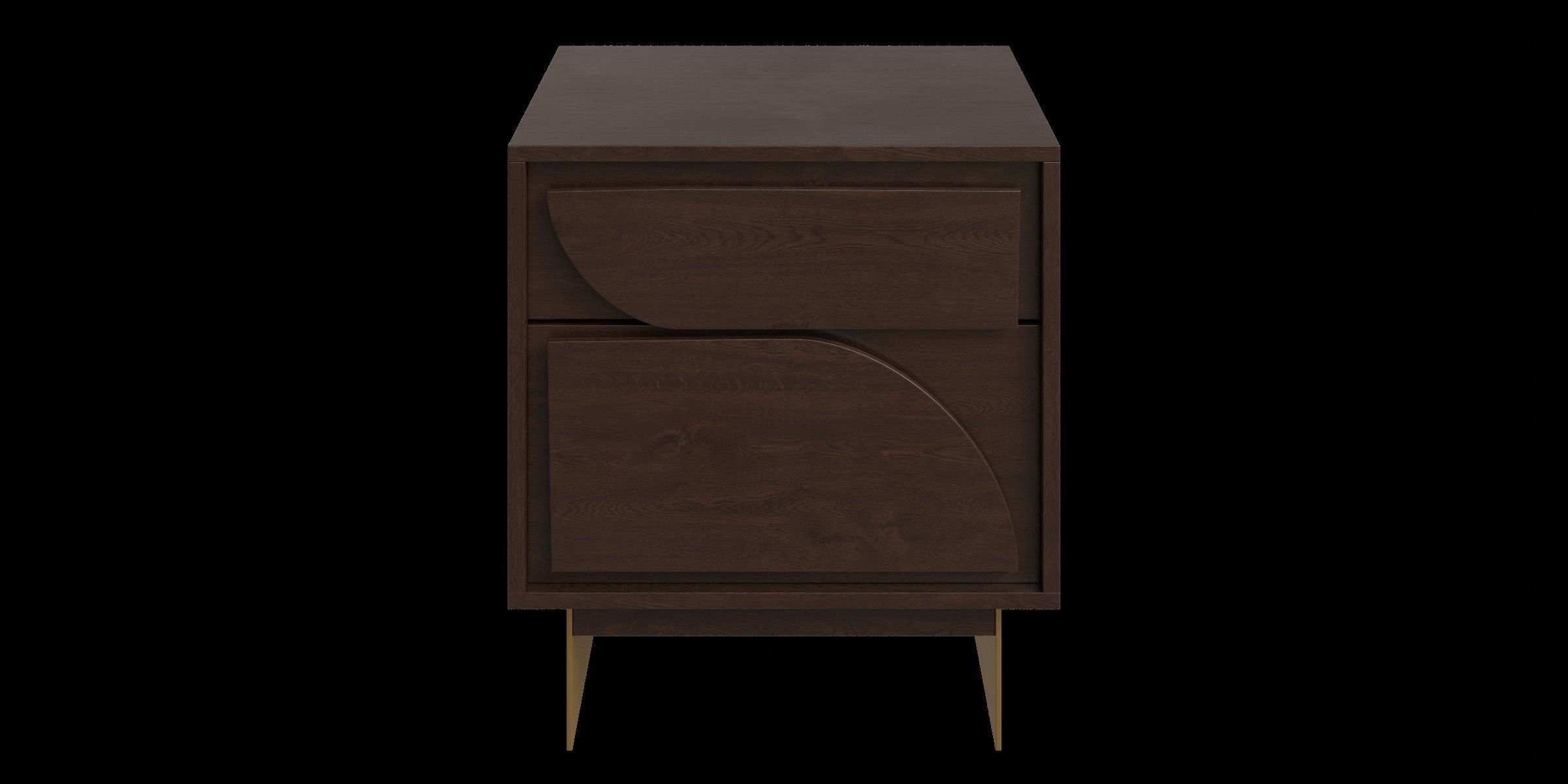 Mango Wood Bedside Table Low-poly 3D model_8