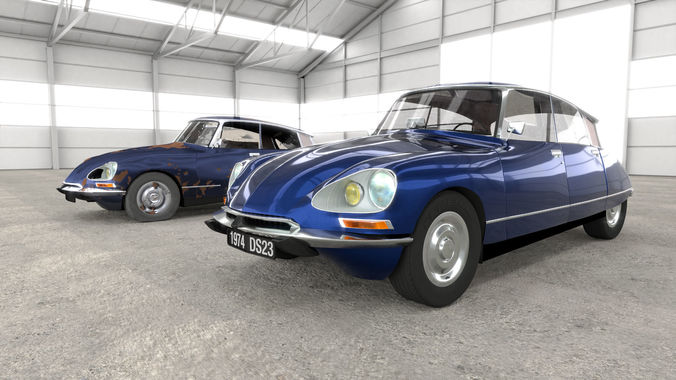 Citroen DS 23 - 1974 - old and restored version 3D model