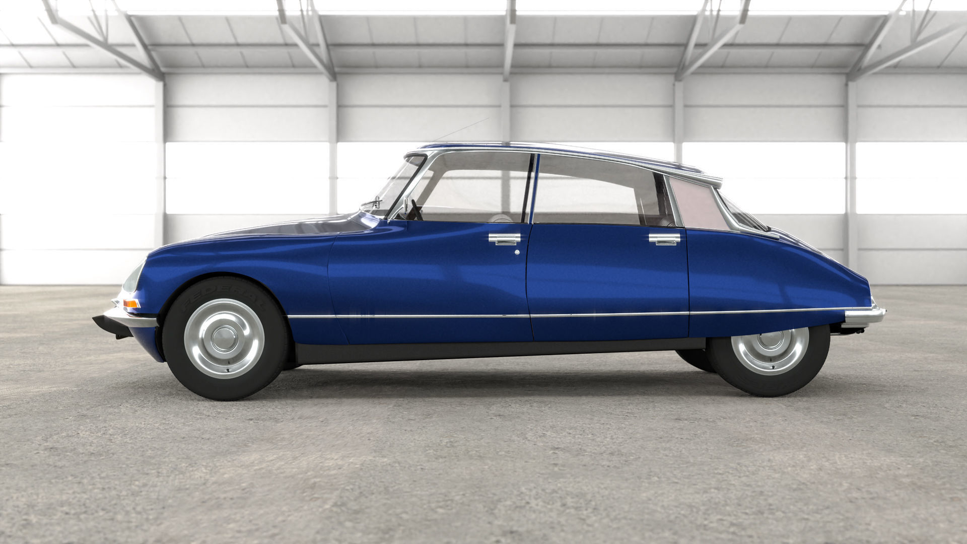 Citroen DS 23 - 1974 - old and restored version 3D model_8