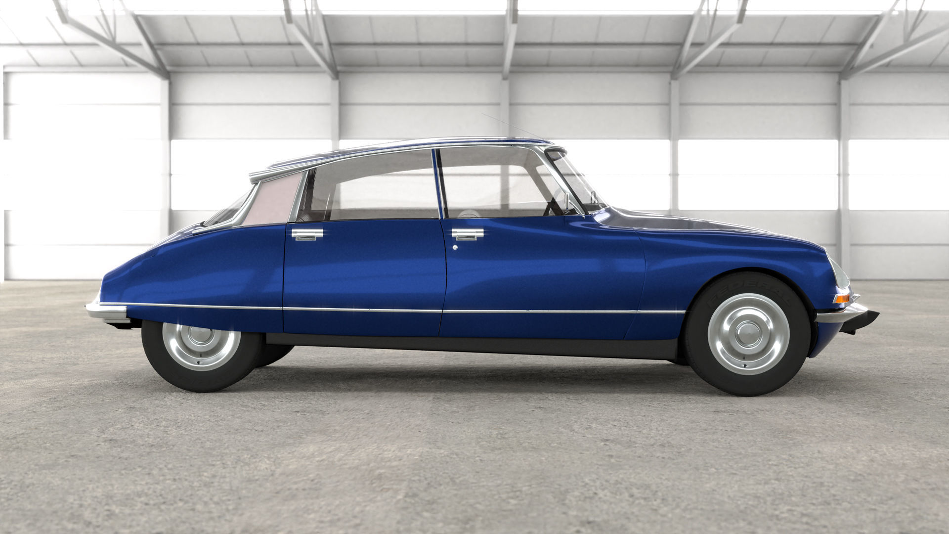Citroen DS 23 - 1974 - old and restored version 3D model_9