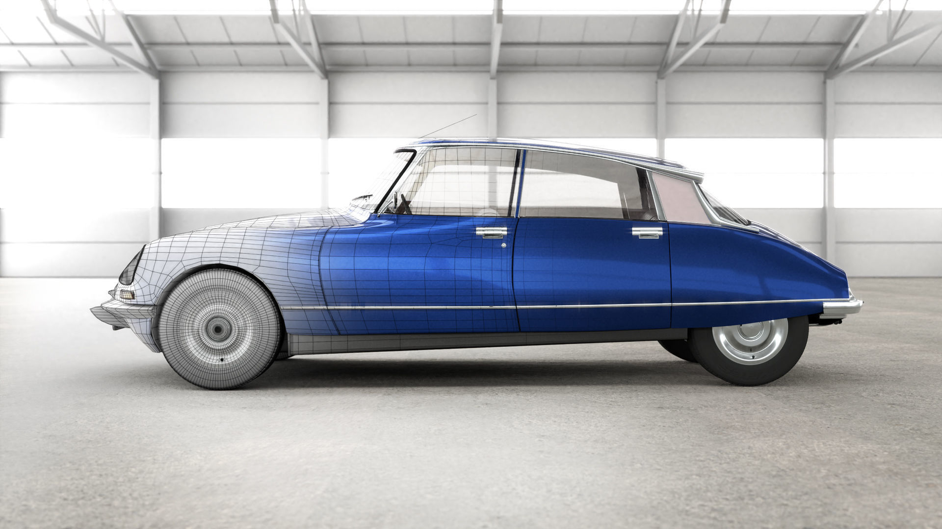 Citroen DS 23 - 1974 - old and restored version 3D model_10