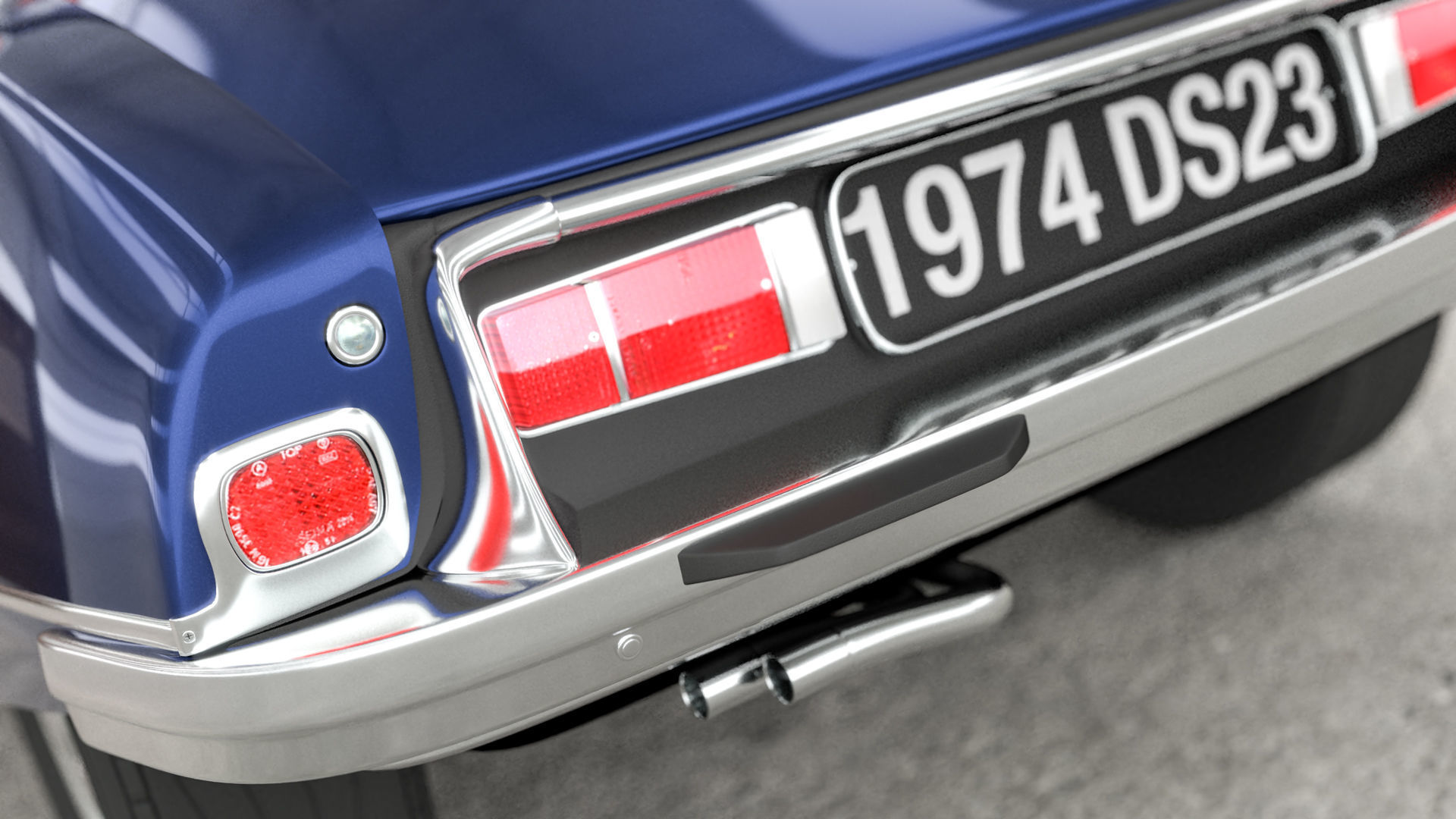 Citroen DS 23 - 1974 - old and restored version 3D model_4