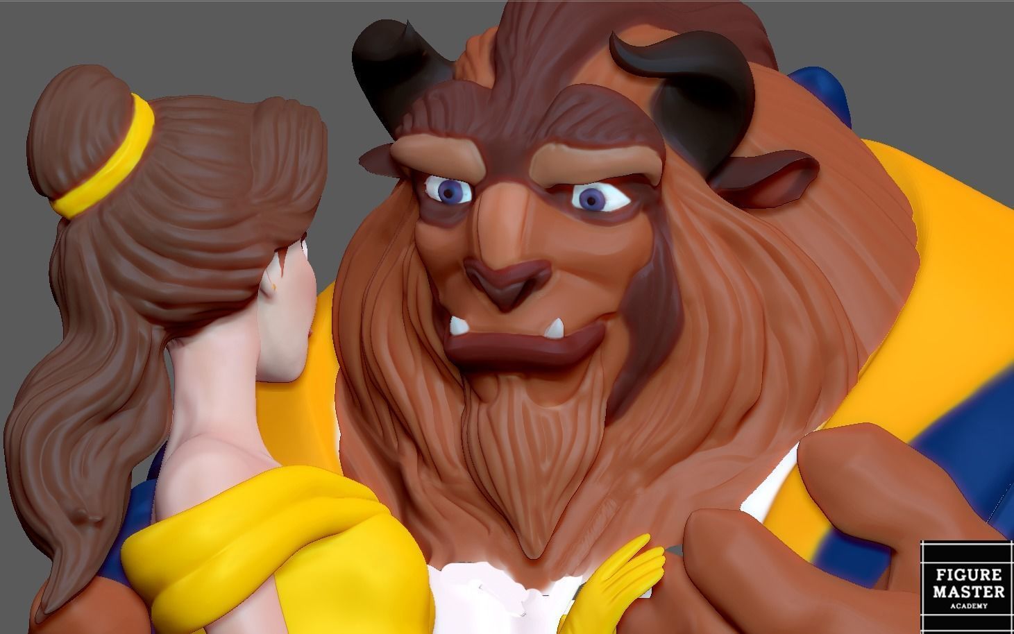 BELLE PRINCESS STATUE BEAUTY AND THE BEAST DANCE DISNEY ANIME 3D print model_2