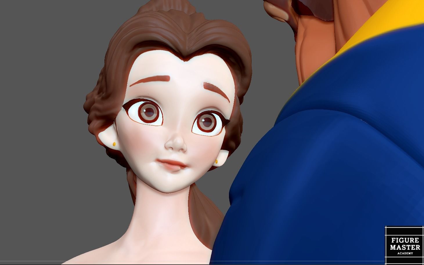 BELLE PRINCESS STATUE BEAUTY AND THE BEAST DANCE DISNEY ANIME 3D print model_1