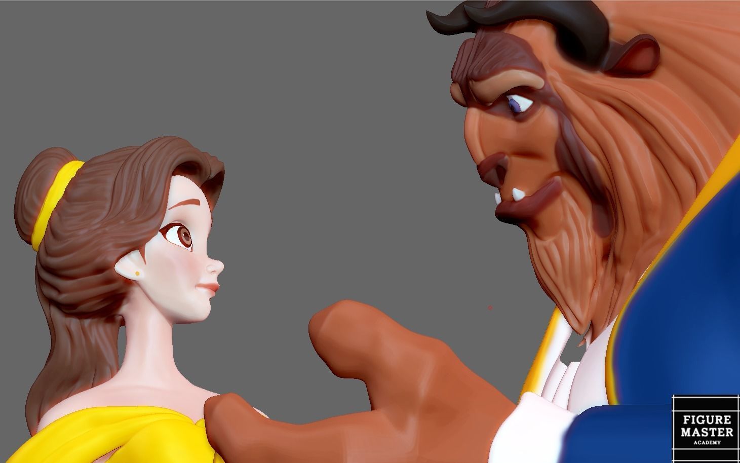BELLE PRINCESS STATUE BEAUTY AND THE BEAST DANCE DISNEY ANIME 3D print model_3