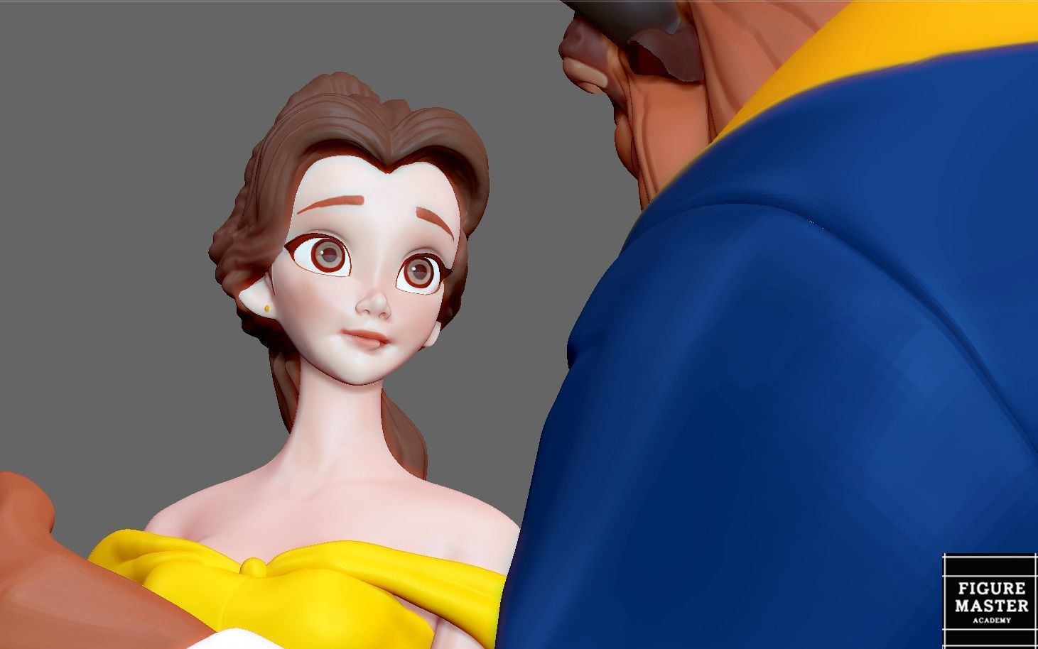 BELLE PRINCESS STATUE BEAUTY AND THE BEAST DANCE DISNEY ANIME 3D print model_12