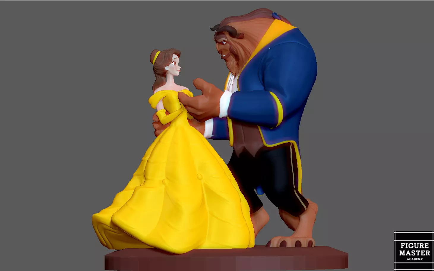 BELLE PRINCESS STATUE BEAUTY AND THE BEAST DANCE DISNEY ANIME 3D print model_0