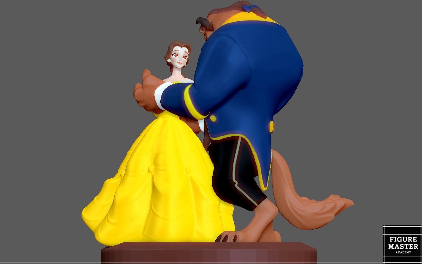 BELLE PRINCESS STATUE BEAUTY AND THE BEAST DANCE DISNEY ANIME 3D print model_5