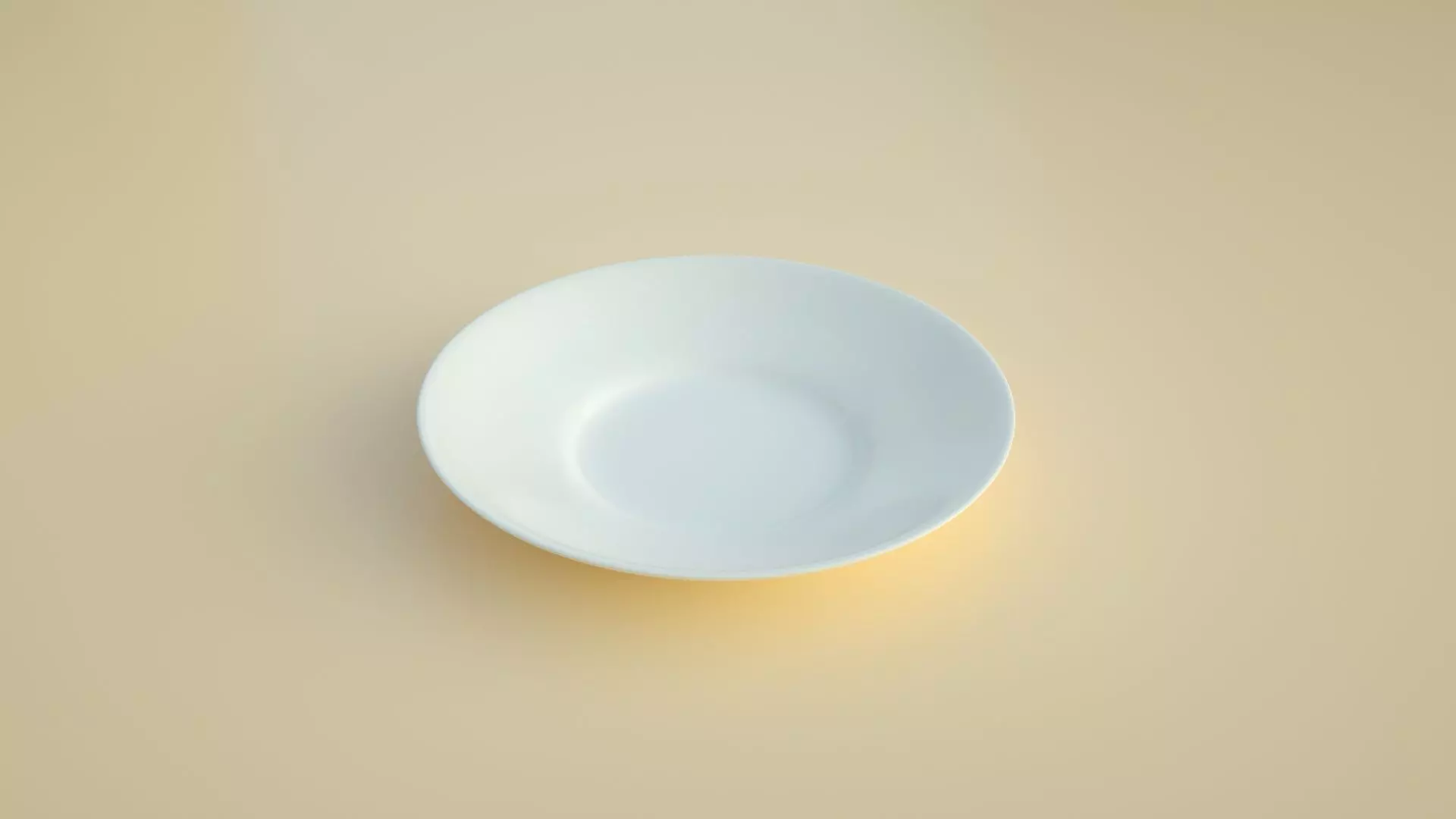 cartoon plate 3D model_0