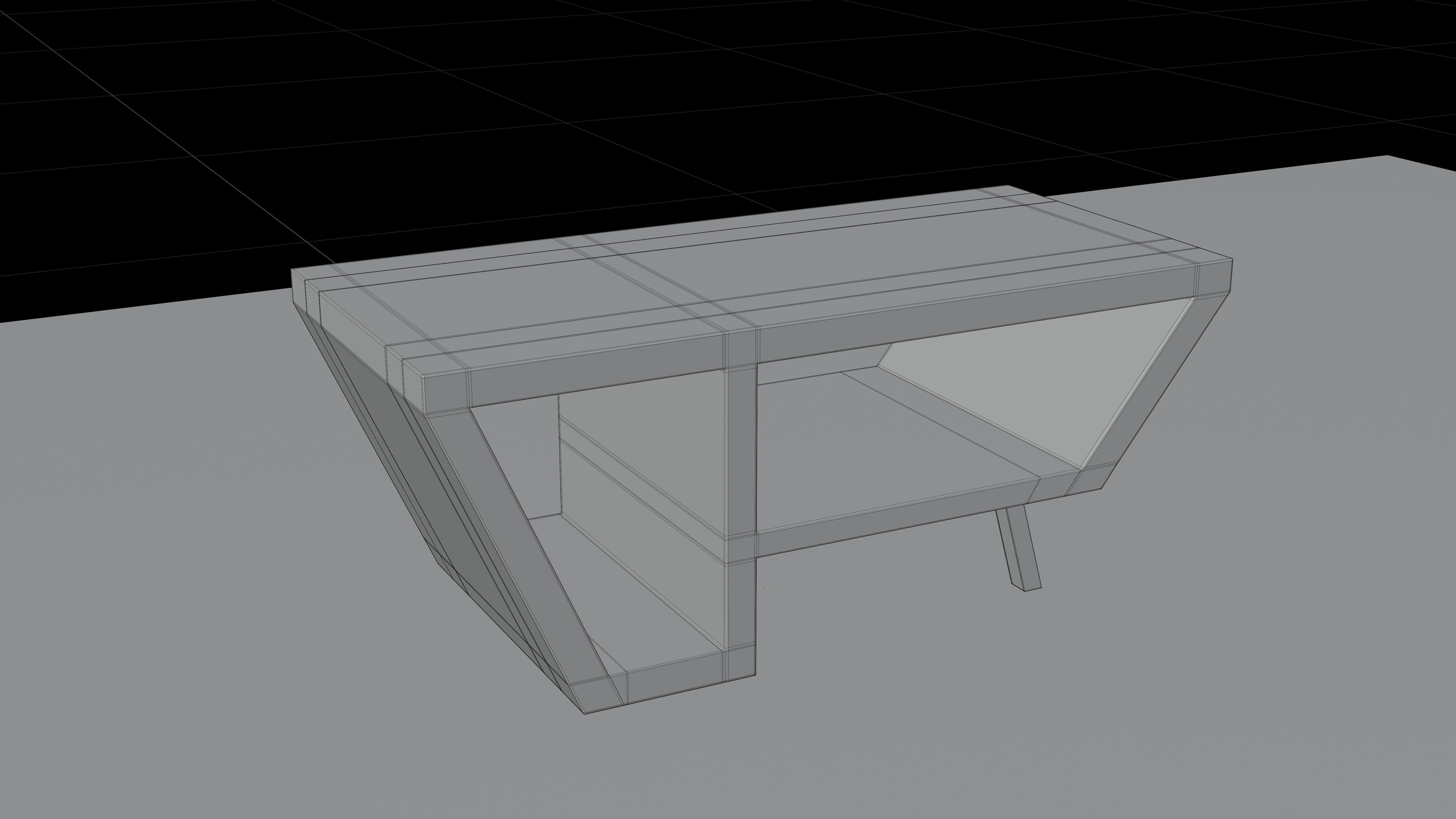 Table Low-poly 3D model_1